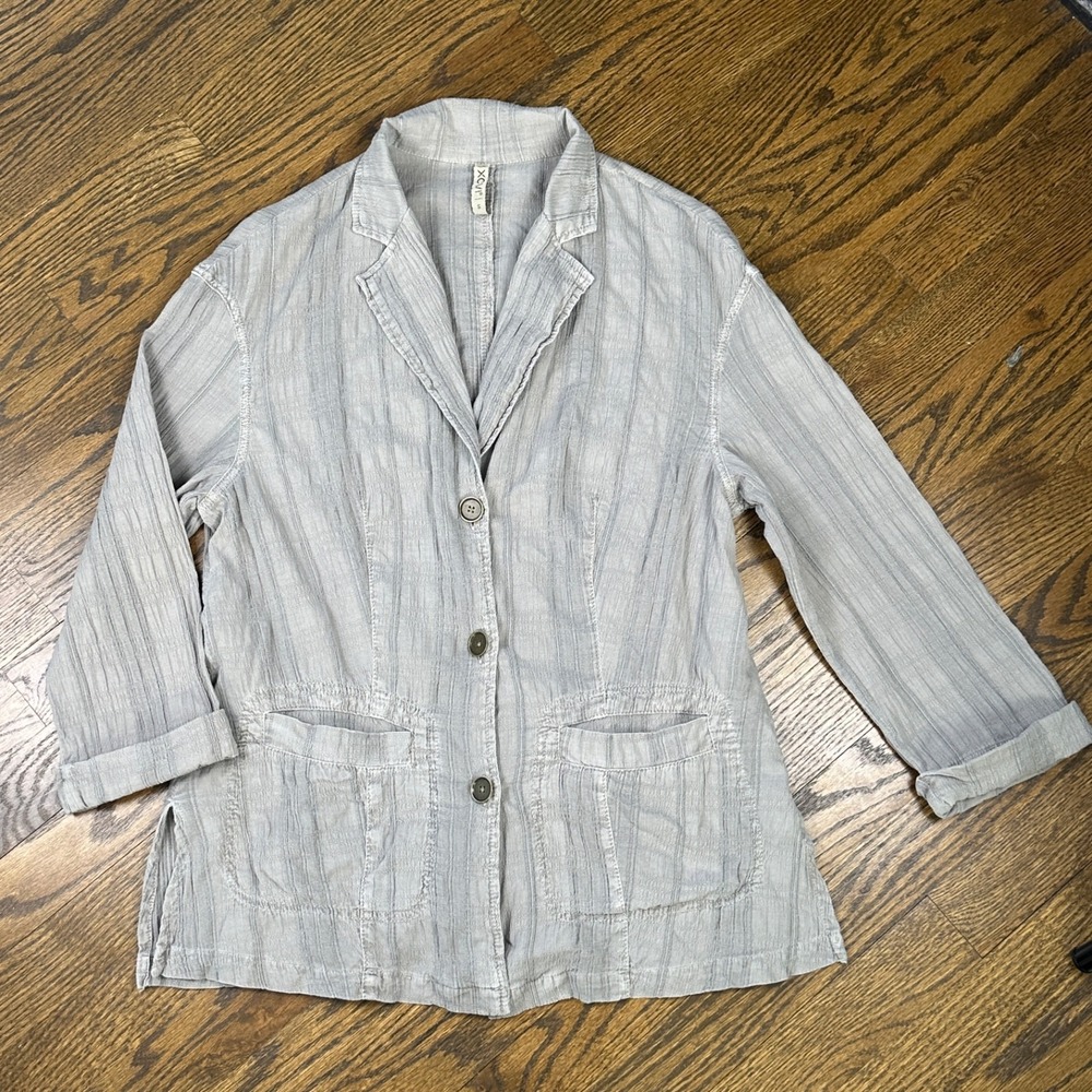 XCVI Hendrix Textured Gauze Jacket Poppy Seed Color Size Small